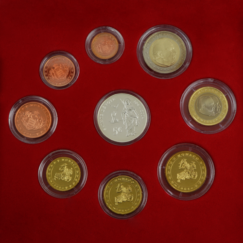 2004 Monakas Proof Euro monetų rinkinys (2)