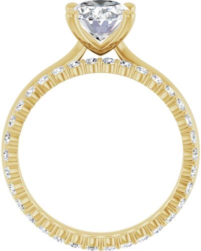 14K Yellow 9x7 mm Oval Solitaire Engagement Ring Mounting (7)