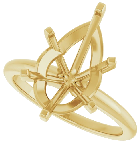 Sužadėtuvių Žiedas 10k yellow gold Pear 14mm x 9mm (5)