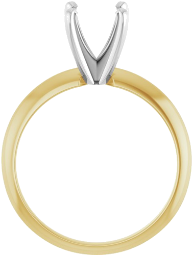 Sužadėtuvių Žiedas „Light Solitaire“ 750 Geltonojo Aukso Ir 950 Platinos Round 7.3mm x 7.7mm (2)