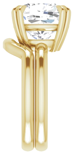Sužadėtuvių Žiedas „Double Claw-Prong Solitaire“ 14k yellow gold Cushion 11mm (9)