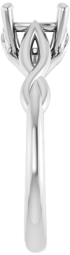 Sužadėtuvių Žiedas „Solitaire“ 585 Baltojo Aukso Oval 8mm x 6mm (4)