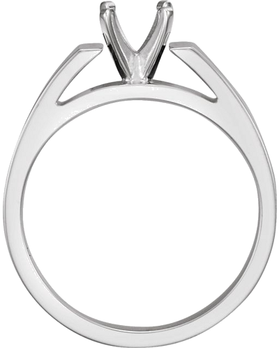 Platinum 6.5 mm Round Engagement Ring Mounting (2)