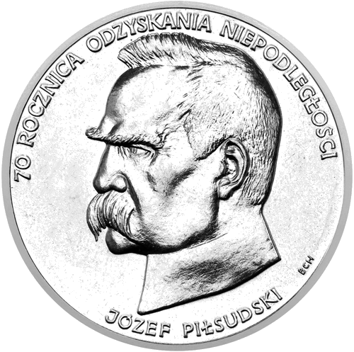 50 000 Zlotų Jozef Pilsudski 1988 Lenkija sidabrinė moneta (1)