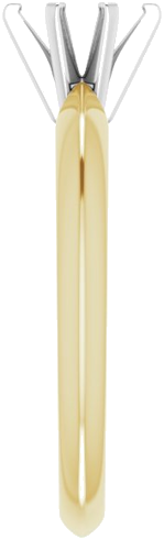 Sužadėtuvių Žiedas „Solitaire“ 585 Baltojo Ir Geltonojo Aukso Oval 6mm x 4mm (4)