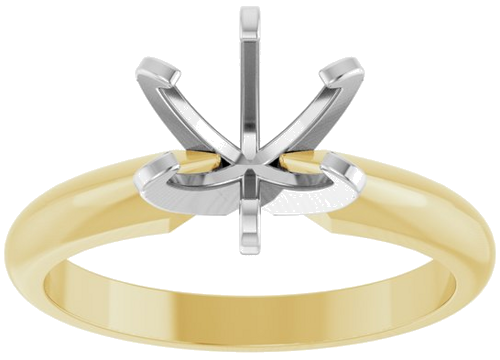 Sužadėtuvių Žiedas „Heavyweight Solitaire“ 14k yellow/white gold Round 7mm (3)