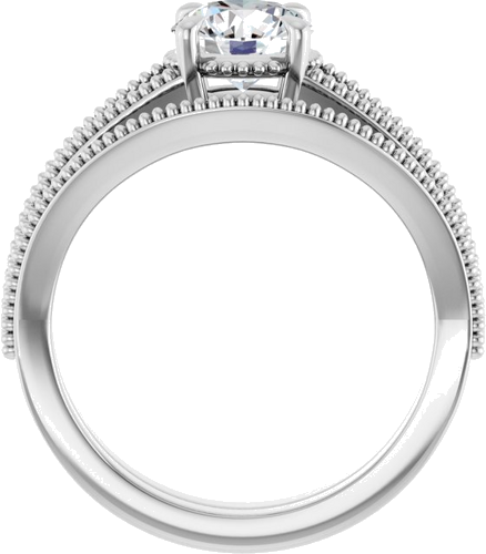 Sužadėtuvių Žiedas „Claw-Prong Solitaire“ 14k white gold Round 6.5mm (7)