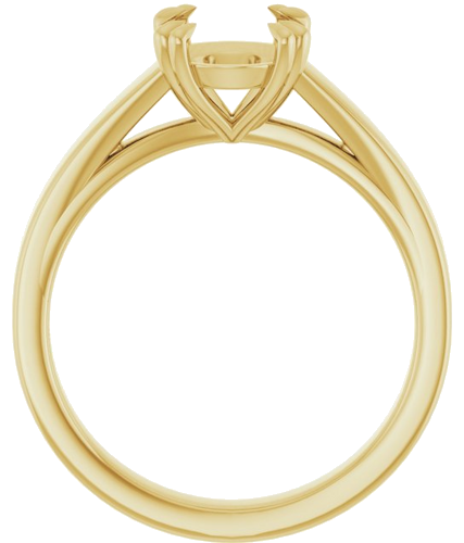 Sužadėtuvių Žiedas „Solitaire“ 585 Geltonojo Aukso Oval 9mm x 7mm (2)