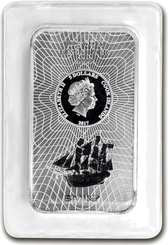 100 g Cook Islands 2017 silver 5 dollars Coin Bar (3)
