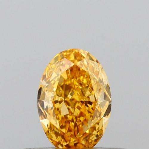 0.31 carat Fancy Intense Yellowish Orange-SI2 Natūralus Oval Deimantas (1)