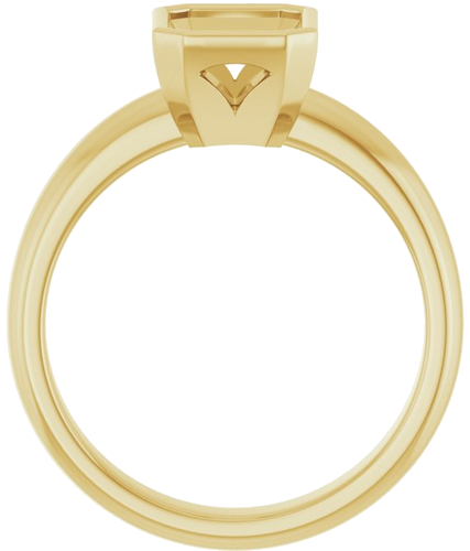 Sužadėtuvių Žiedas „Bezel-Set Solitaire“ 14k yellow gold Emerald 8mm x 6mm (2)