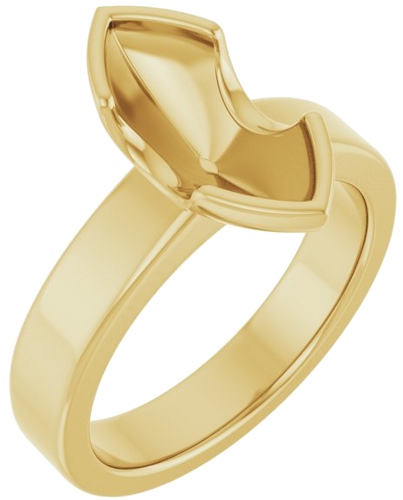 Sužadėtuvių Žiedas „Half-Bezel Solitaire“ 14k yellow gold Marquise 13mm x 6.5mm (1)