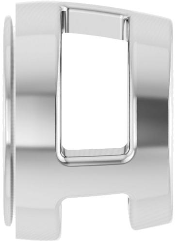 Pakabukas „Round Bezel-Set Slide“ 750 Baltojo Aukso Round 5.2mm (3)