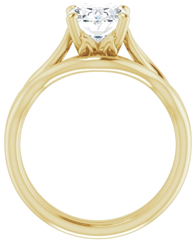 Sužadėtuvių Žiedas „Solitaire“ 585 Geltonojo Aukso Oval 9mm x 7mm (7)