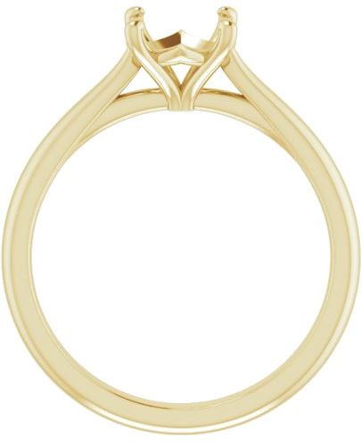 14K Yellow 7 mm Round Solitaire Engagement Ring Mounting (2)