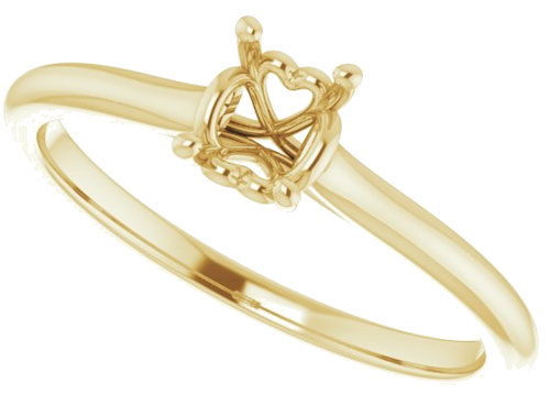 14K Yellow  6x4 mm Oval Solitaire Engagement Ring Mounting (5)