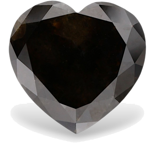 3.65 carat Fancy Black-VVS2 Natūralus Heart Deimantas (1)
