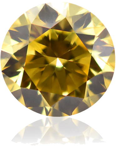 0.37 carat Fancy Vivid Yellow-SI1 Excellent cut Natūralus Round Deimantas (1)