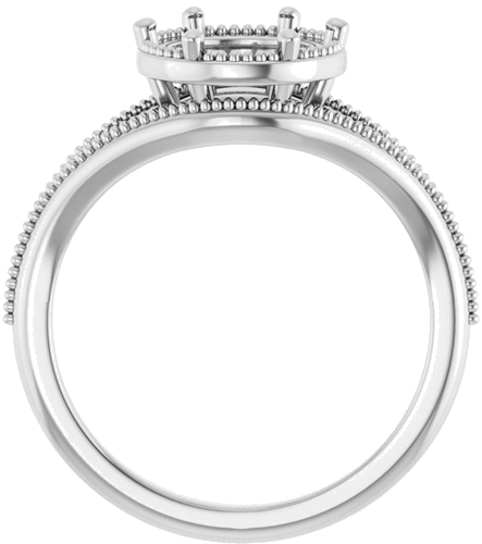 Sužadėtuvių Žiedas „Solitaire“ 14k white gold Round 8.2mm (2)