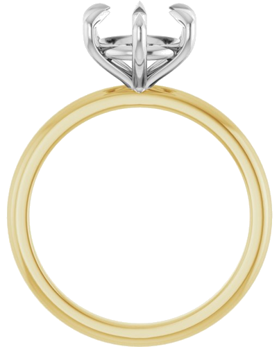 Sužadėtuvių Žiedas „Claw-Prong“ 14k yellow/white gold Round 8.2mm (2)