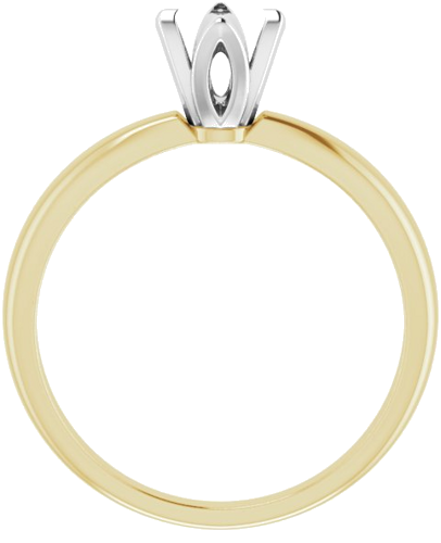 Sužadėtuvių Žiedas „Tulipset® Solitaire“ 14k yellow/white gold Round 4.8mm x 5.7mm (2)