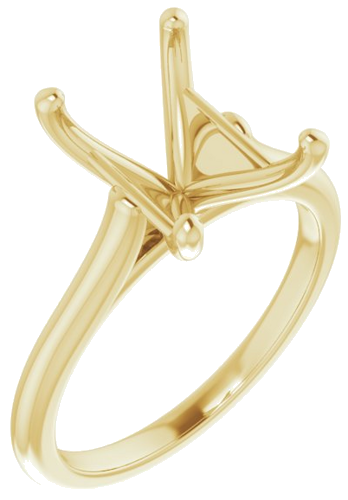 Sužadėtuvių Žiedas „Solitaire“ 585 Geltonojo Aukso Emerald 10mm x 8mm (1)