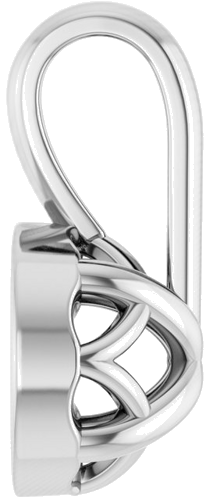 Pakabukas „Solitaire“ 14k white gold Round 4.4mm (3)
