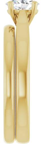 Sužadėtuvių Žiedas „Solitaire“ 585 Geltonojo Aukso Oval 6mm x 4mm (9)