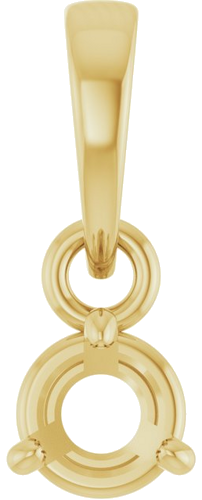 Pakabukas „Round 3-Prong“ 14k yellow gold Round 4mm (1)