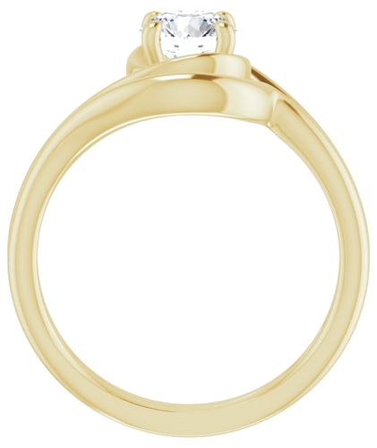 Sužadėtuvių Žiedas „Solitaire“ 585 Geltonojo Aukso Round 5.8mm (7)