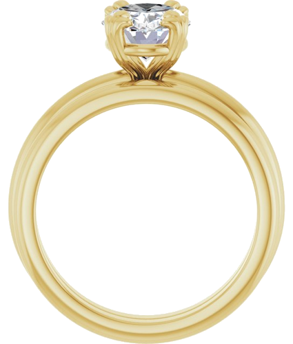 Sužadėtuvių Žiedas „Solitaire“ 14k yellow gold Oval 9mm x 7mm (7)