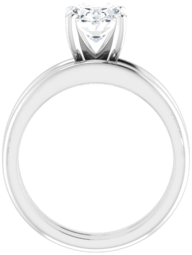 Sužadėtuvių Žiedas „Solitaire“ 950 Platinos Oval 9mm x 7mm (7)