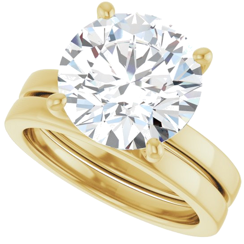 Sužadėtuvių Žiedas „Solitaire“ 18k yellow gold Round 11mm (10)