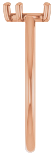 Sužadėtuvių Žiedas 14k rose gold Heart 6.5mm (4)