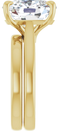 Sužadėtuvių Žiedas „Claw-Prong Solitaire“ 14k yellow gold Elongated Cushion 12mm x 10mm (8)
