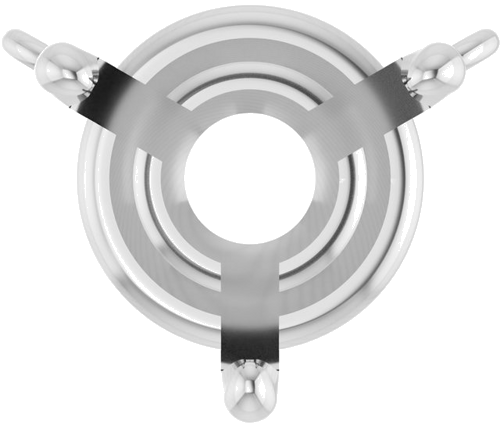 14K White 7 mm Round 3-Prong Necklace Center (1)