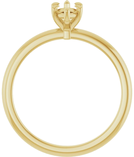 Sužadėtuvių Žiedas 585 Geltonojo Aukso Marquise 8mm x 4mm (2)