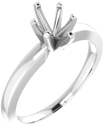 Sužadėtuvių Žiedas „Solitaire“ 417 Baltojo Aukso Oval 7mm x 5mm (1)