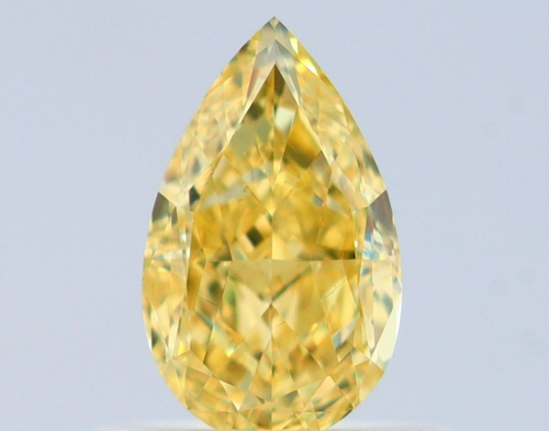 0.61 carat Fancy Intense Yellow-VS1 Natūralus Pear Deimantas (1)