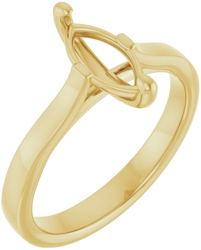 14K Yellow 10x5 mm Marquise Engagement Ring Mounting (1)