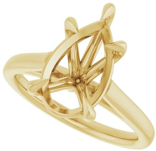 Sužadėtuvių Žiedas „Claw-Pong“ 14k yellow gold Pear 13mm x 8mm (5)