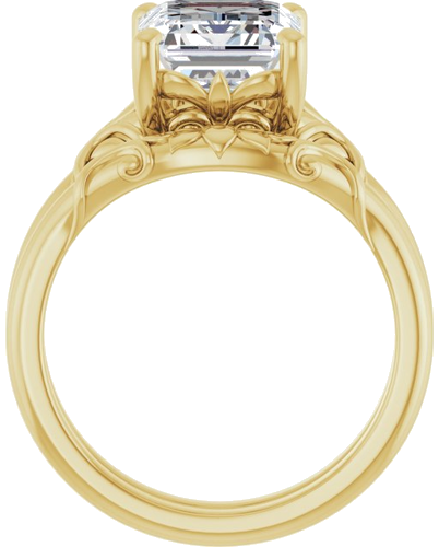Sužadėtuvių Žiedas „Solitaire“ 18k yellow gold Emerald 10mm x 8mm (7)