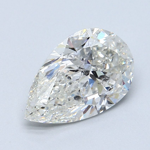 3.01 carat H-SI2 Natūralus Pear Deimantas (1)