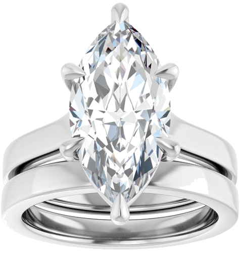 Sužadėtuvių Žiedas „Claw-Prong“ 14k white gold Marquise 16mm x 8mm (8)