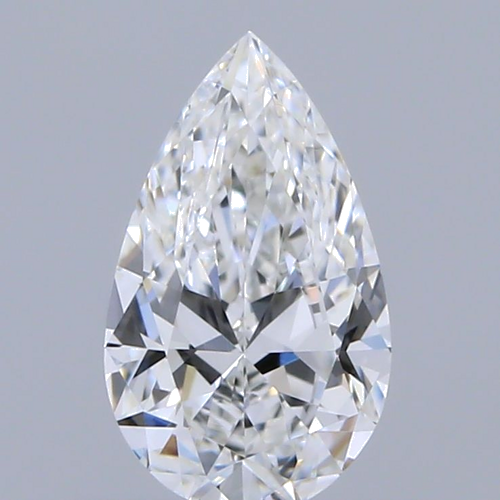 0.5 carat F-VVS2 Natūralus Pear Deimantas (1)