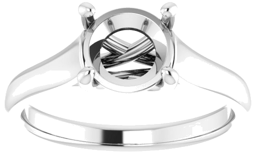 Sužadėtuvių Žiedas „Solitaire“ 585 Baltojo Aukso Round 7.4mm (3)