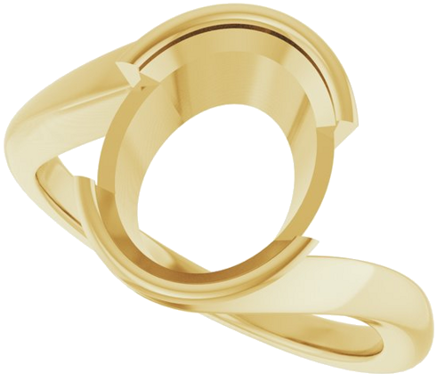 Sužadėtuvių Žiedas „Half-Bezel Solitaire“ 14k yellow gold Oval 11mm x 9mm (5)