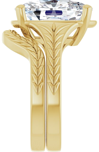 Sužadėtuvių Žiedas „Solitaire“ 14k yellow gold Elongated Cushion 14mm x 10mm (9)