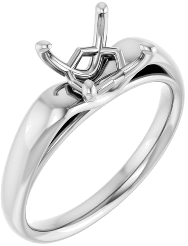 Sužadėtuvių Žiedas 14k white gold Oval 9mm x 7mm (1)