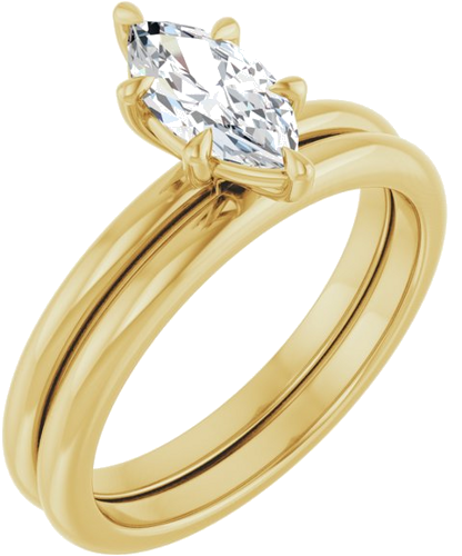 Sužadėtuvių Žiedas „Claw-Prong“ 14k yellow gold Marquise 9mm x 4.5mm (6)
